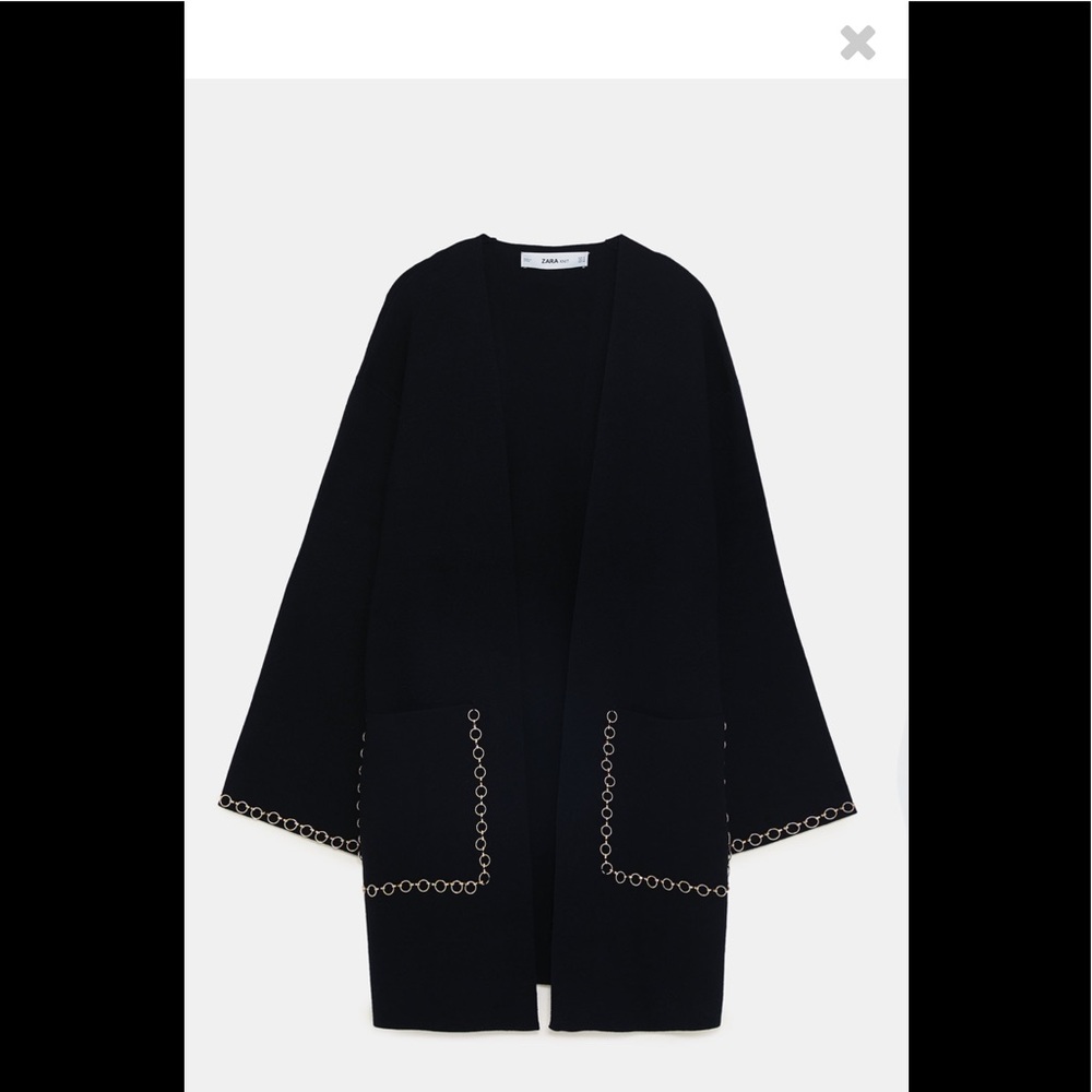 SOLD OUT ZARA Knit Cardigan with Chains M